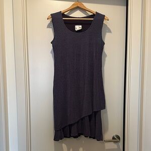 Joseph Ribkoff Sleeveless Asymmetrical Dress in Navy